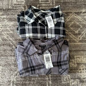 NWT Torrid Plaid Button Down Shirts Flannels 1X